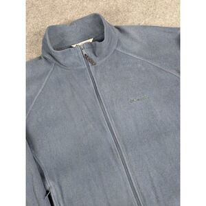 Columbia Womens 3X Fleece Jacket Full Zip Up High Neck Blue Pullover